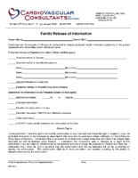 Family Medical Release Form